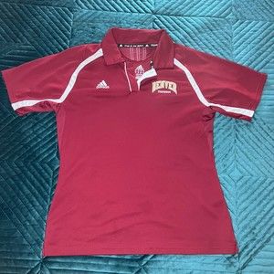 Adidas Women's Denver Pioneers Climacool Short Sleeve Golf Polo Maroon - Large